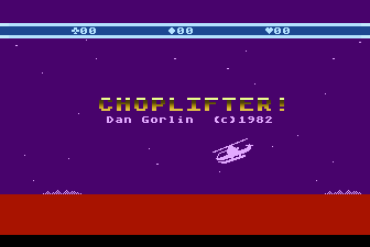 Choplifter! Title Screen