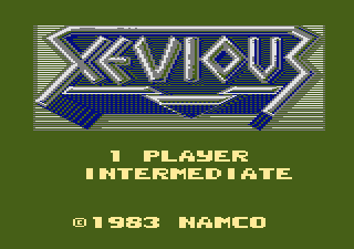 Xevious Title Screen