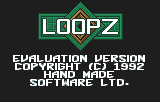 Loopz Title Screen