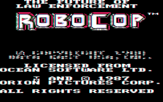 Robocop Title Screen