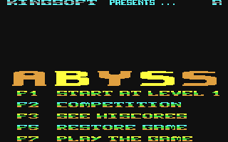 Abyss Title Screen