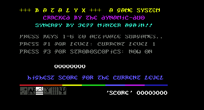 Batalyx, Title Screen