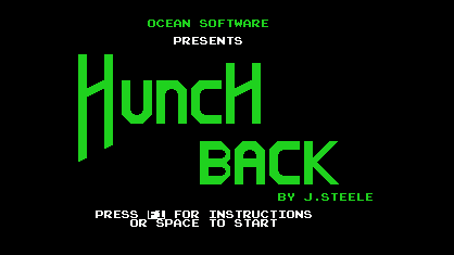 Hunchback Title Screen