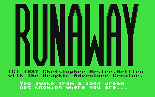 Runaway Title Screen