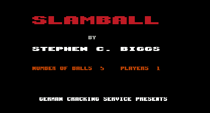 SLAMBALL Title Screen