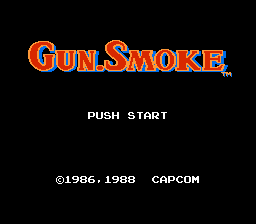 Gun.Smoke Title Screen