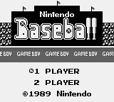 Baseball Title Screen