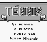 Tennis Title Screen