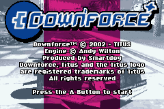 Downforce Title Screen