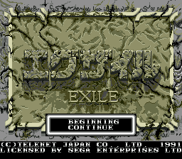 Exile Title Screen