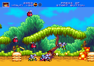 gunstar heroes mega drive