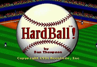 Hardball! Title Screen