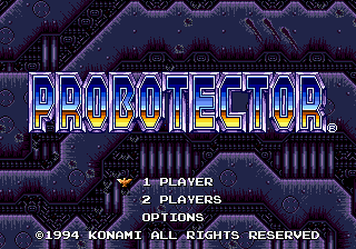 Probotector Title Screen