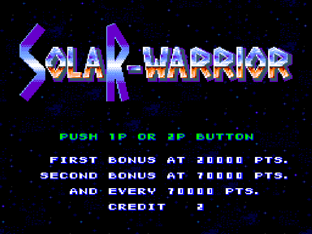 Solar-Warrior Title Screen