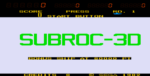 Subroc-3D Title Screen