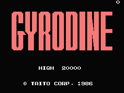 Gyrodine Title Screen
