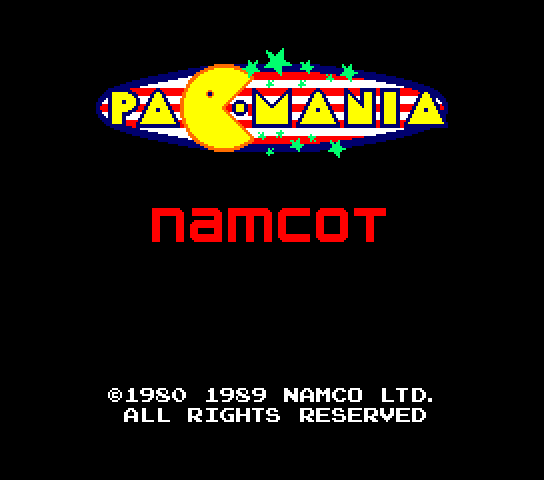 Pac-Mania Title Screen