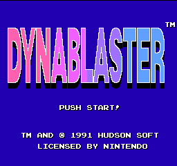 Dynablaster Title Screen
