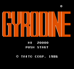 Gyrodine Title Screen