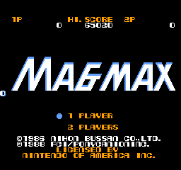 Magmax Title Screen