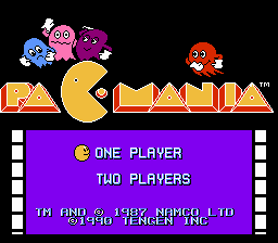 Pacmania Title Screen