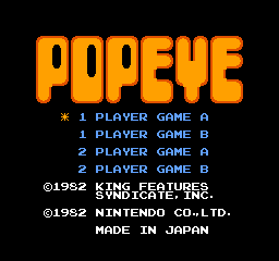 Popeye Title Screen