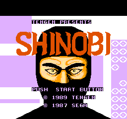 Shinobi Title Screen