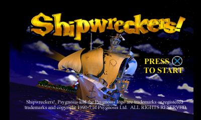 Shipwreckers! Title Screen