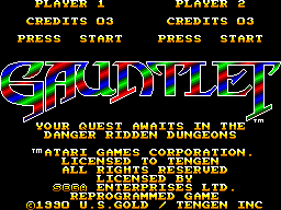 Gauntlet Title Screen