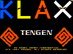 Klax Title Screen