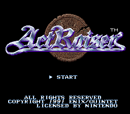 ActRaiser Title Screen