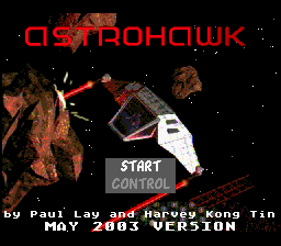 AstroHawk Title Screen