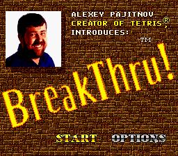 BreakThru! Title Screen
