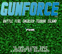 GunForce Title Screen