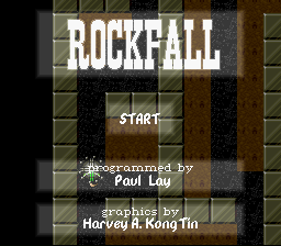 Rockfall Title Screen