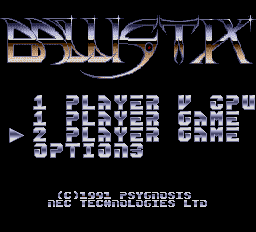 Ballistix Title Screen