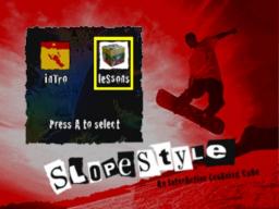 Slopestyle Title Screen