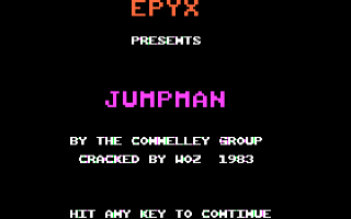 Jumpman Title Screen