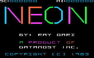 Neon Title Screen