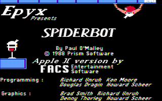Spiderbot Title Screen
