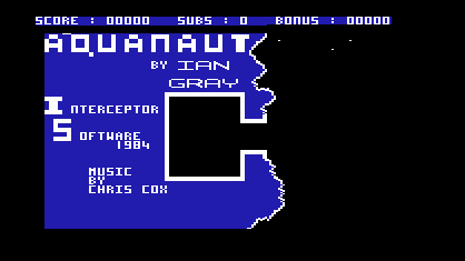 Aquanaut+ Title Screen