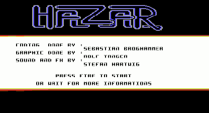 Hazar Title Screen