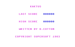 Kaktus Title Screen