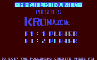 Kromazone Title Screen