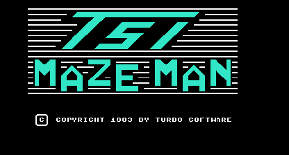 Maze-Man Title Screen