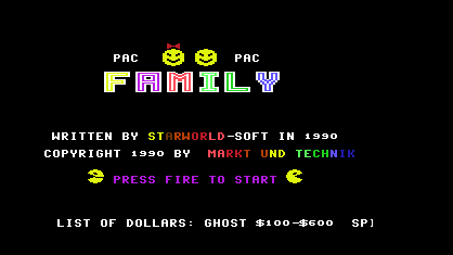 Pac-Family Title Screen