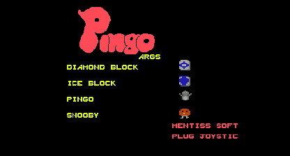 Pingo Title Screen