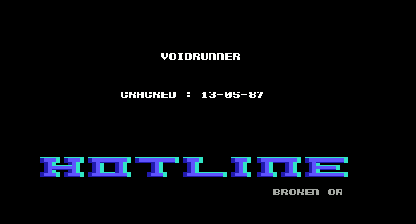 Voidrunner Title Screen