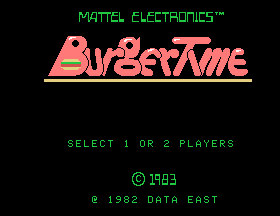 Burgertime Title Screen