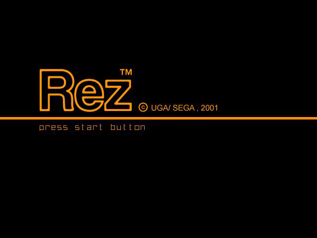 Rez Title Screen